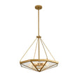 Load image into Gallery viewer, Farmhouze Light-Diamond Rustic Vintage Brass Textured Glass Cage Pendant-Chandelier-23 in-
