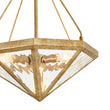 Load image into Gallery viewer, Farmhouze Light-Diamond Rustic Vintage Brass Textured Glass Cage Pendant-Chandelier-23 in-
