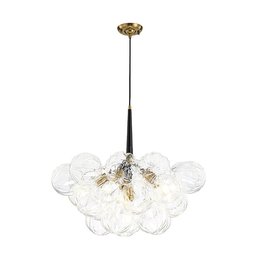 Farmhouze Light - Dimmable Cluster Decorative Pattern Glass Bubble Chandelier - Chandelier - White - 