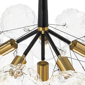 Farmhouze Light - Dimmable Cluster Decorative Pattern Glass Bubble Chandelier - Chandelier - White - 