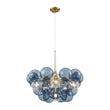 Load image into Gallery viewer, Farmhouze Light-Dimmable Cluster Dusty Blue Glass Globe Bubble Chandelier-Chandelier-Dusty Blue Glass-
