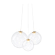 Load image into Gallery viewer, Farmhouze Light - Dimmable LED Bubble 3 - Light Cluster Glass Globe Pendant - Chandelier - Clear Glass - 
