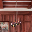 Load image into Gallery viewer, Farmhouze Light - Dimmable LED Bubble 3 - Light Cluster Glass Globe Pendant - Chandelier - Red Smoked Glass - 
