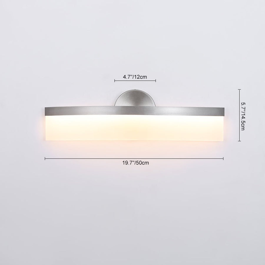 Farmhouze Light - Dimmable LED Curved Bathroom Vanity Wall Sconce - Wall Sconce - Nickel - 