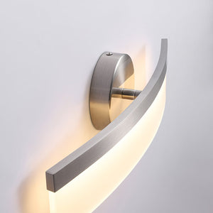 Farmhouze Light - Dimmable LED Curved Bathroom Vanity Wall Sconce - Wall Sconce - Nickel - 