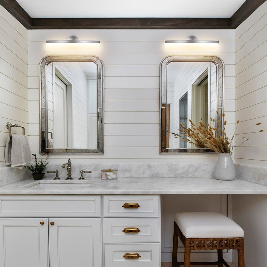 Farmhouze Light - Dimmable LED Curved Bathroom Vanity Wall Sconce - Wall Sconce - Nickel - 