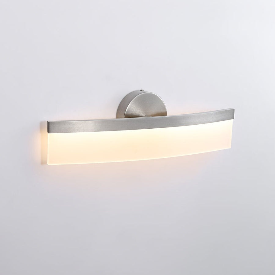 Farmhouze Light - Dimmable LED Curved Bathroom Vanity Wall Sconce - Wall Sconce - Nickel - 