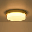Load image into Gallery viewer, Farmhouze Light-Dimmable LED Round Gold Milky White Glass Flush Mount Light-Ceiling Light-Brass-
