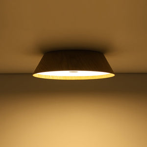 Farmhouze Light - Dimmable LED Rustic Wood Grain Round Ceiling Light - Ceiling Light - Oak - 