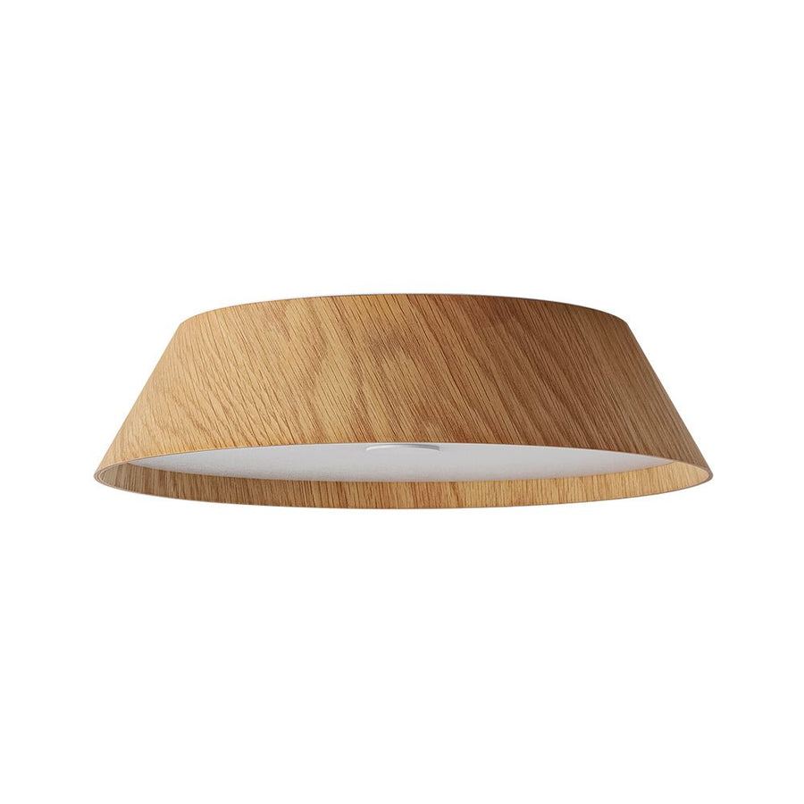 Farmhouze Light - Dimmable LED Rustic Wood Grain Round Ceiling Light - Ceiling Light - Oak - 
