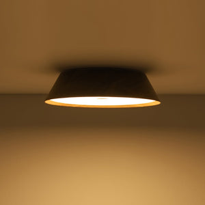Farmhouze Light - Dimmable LED Rustic Wood Grain Round Ceiling Light - Ceiling Light - Walnut - 