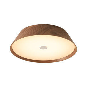 Farmhouze Light - Dimmable LED Rustic Wood Grain Round Ceiling Light - Ceiling Light - Walnut - 