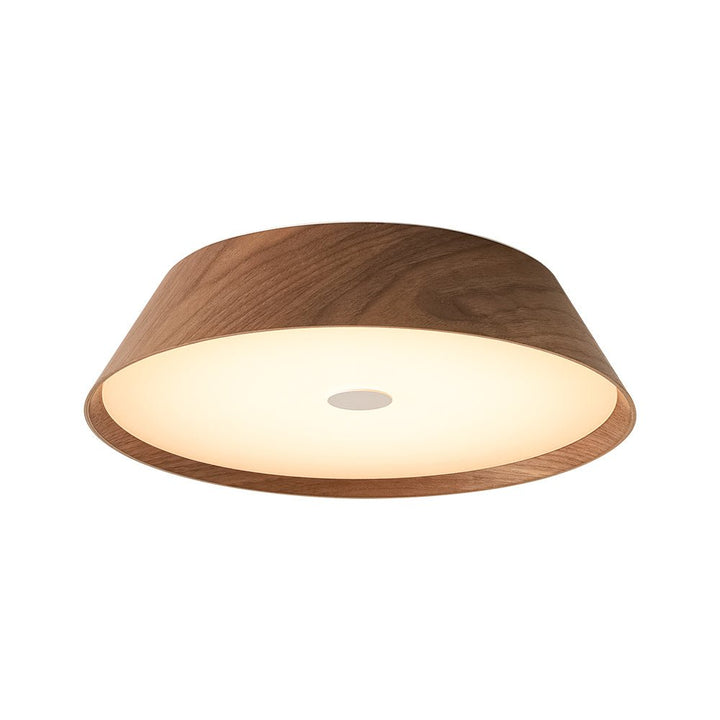 Farmhouze Light - Dimmable LED Rustic Wood Grain Round Ceiling Light - Ceiling Light - Walnut - 