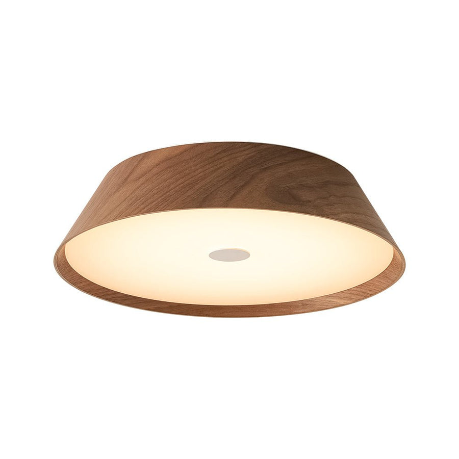 Farmhouze Light - Dimmable LED Rustic Wood Grain Round Ceiling Light - Ceiling Light - Walnut - 