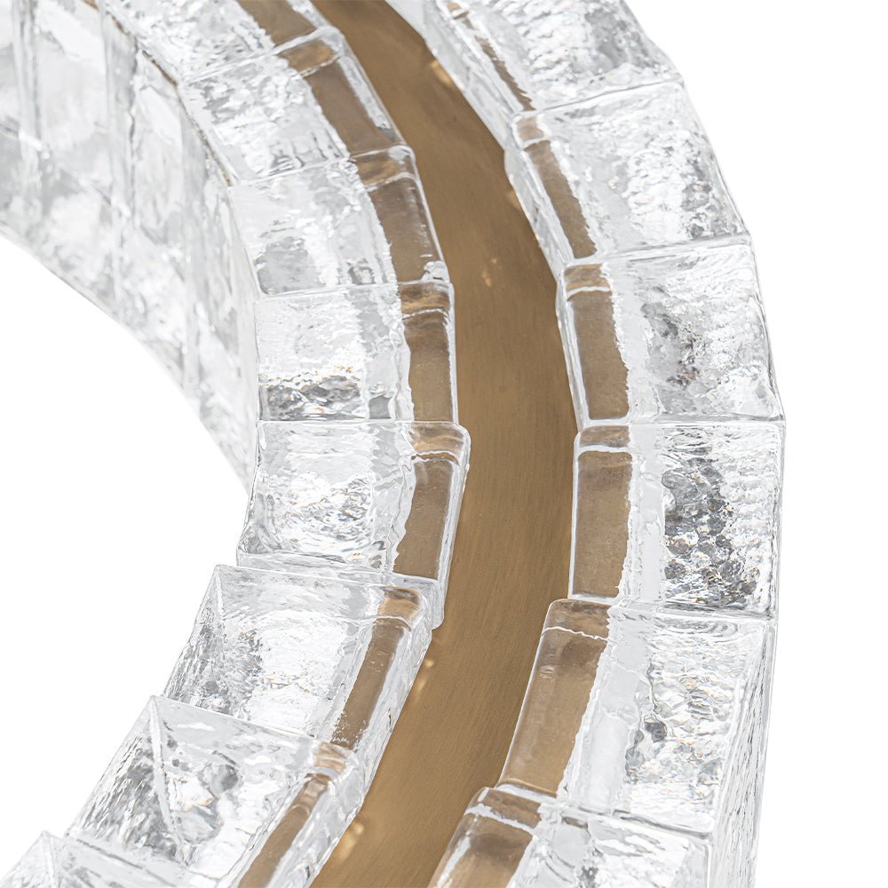 Dimmable LED Luxe Water Glass Wagon Wheel Chandelier Farmhouze Light