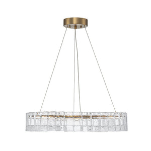 Farmhouze Light - Dimmable LED Water Glass Wagon Wheel Chandelier - Chandelier - 23.6 in - 