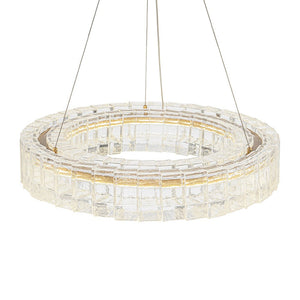 Farmhouze Light - Dimmable LED Water Glass Wagon Wheel Chandelier - Chandelier - 23.6 in - 