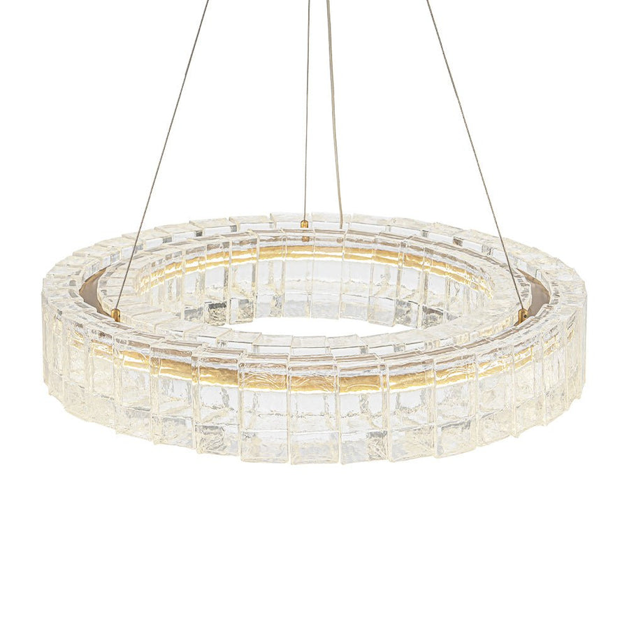 Farmhouze Light - Dimmable LED Water Glass Wagon Wheel Chandelier - Chandelier - 23.6 in - 