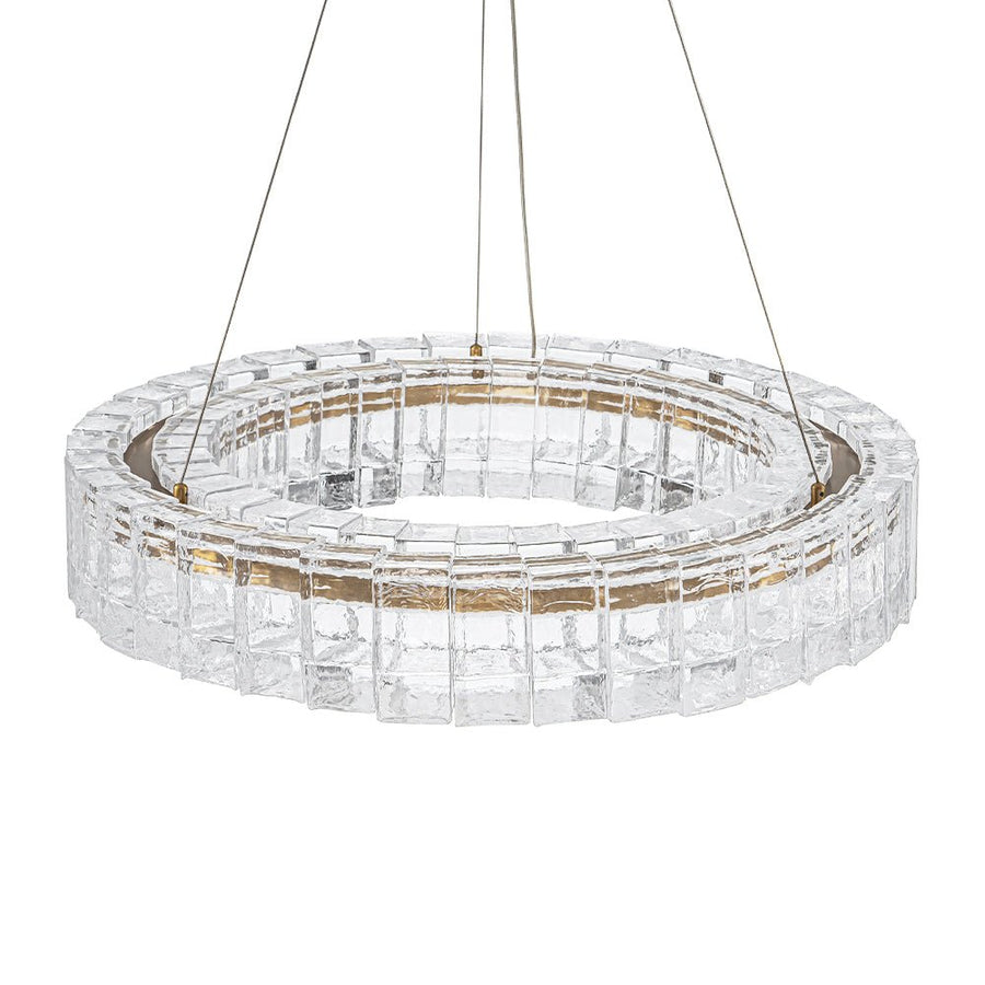 Farmhouze Light - Dimmable LED Water Glass Wagon Wheel Chandelier - Chandelier - 23.6 in - 