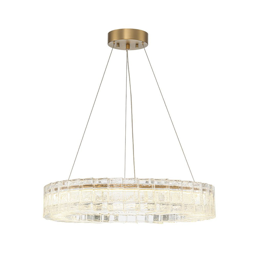 Farmhouze Light - Dimmable LED Water Glass Wagon Wheel Chandelier - Chandelier - 23.6 in - 