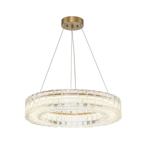 Farmhouze Light - Dimmable LED Water Glass Wagon Wheel Chandelier - Chandelier - 23.6 in - 