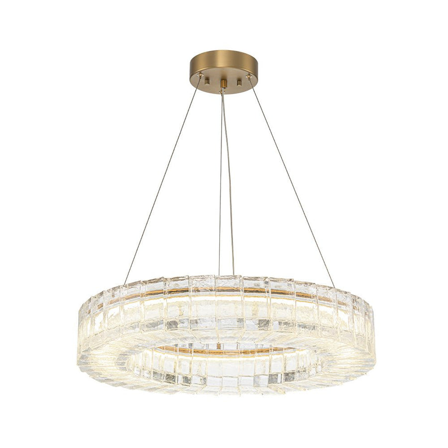 Farmhouze Light - Dimmable LED Water Glass Wagon Wheel Chandelier - Chandelier - 23.6 in - 