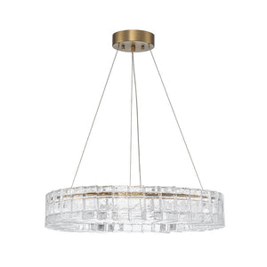 Farmhouze Light - Dimmable LED Water Glass Wagon Wheel Chandelier - Chandelier - 23.6 in - 