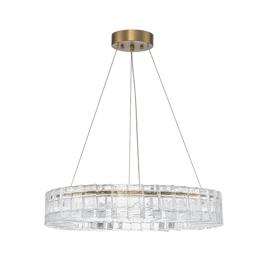 Farmhouze Light - Dimmable LED Water Glass Wagon Wheel Chandelier - Chandelier - 23.6 in - 