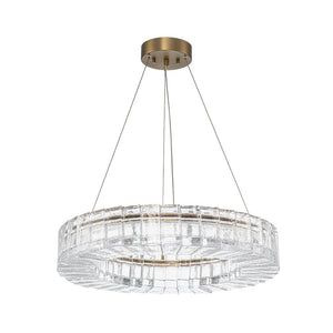 Farmhouze Light - Dimmable LED Water Glass Wagon Wheel Chandelier - Chandelier - 23.6 in - 