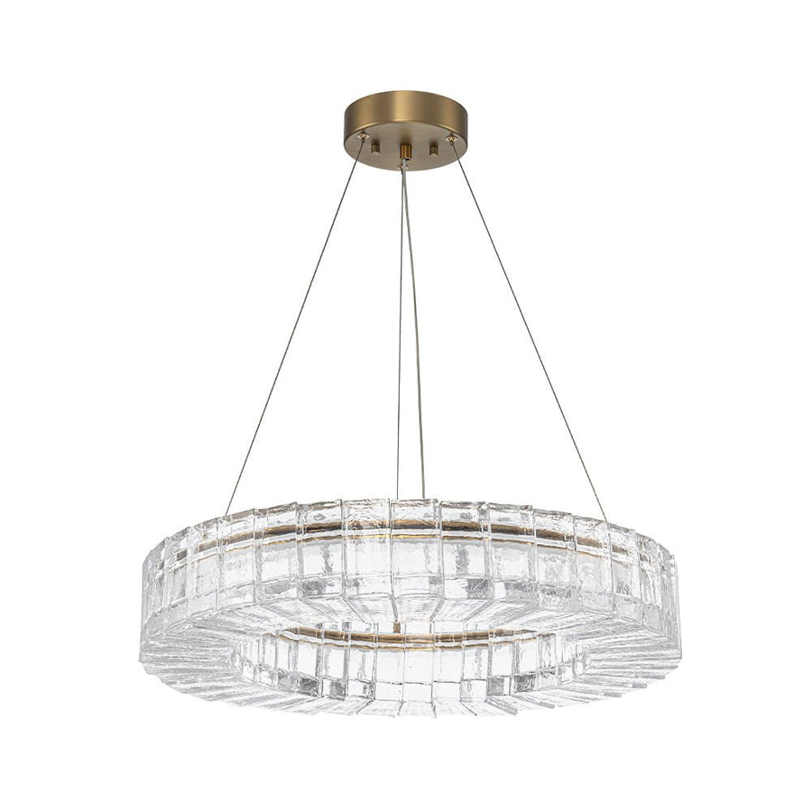 Farmhouze Light - Dimmable LED Water Glass Wagon Wheel Chandelier - Chandelier - 23.6 in - 