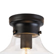 Load image into Gallery viewer, Farmhouze Light-Farmhouse 1-Light Black Layered Clear Glass Semi Flush Mount-Ceiling Light-Brass-
