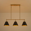 Load image into Gallery viewer, Farmhouze Light-Farmhouse 3-Light Black Gold Conical Kitchen Island Pendant-Chandelier-3 Bulbs-
