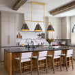 Load image into Gallery viewer, Farmhouze Light-Farmhouse 3-Light Black Gold Conical Kitchen Island Pendant-Chandelier-3 Bulbs-
