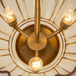 Load image into Gallery viewer, Farmhouze Light - Farmhouse 3 - Light Striped Glass Bell Cage Ceiling Light - Pendant - Amber Glass + Brass Finish - 
