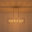 Load image into Gallery viewer, Farmhouze Light-Farmhouse 6-Light Rectangle Kitchen Island Linear Chandelier-Chandelier-Brushed Brass-
