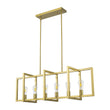 Load image into Gallery viewer, Farmhouze Light-Farmhouse 6-Light Rectangle Kitchen Island Linear Chandelier-Chandelier-Brushed Brass-
