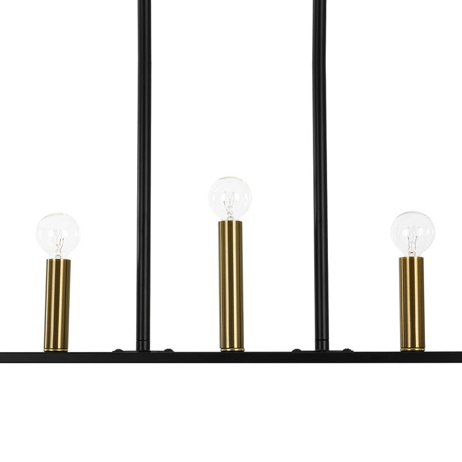 Farmhouze Light - Farmhouse 7 - Light Linear Candle Kitchen Island Pendant - Chandelier - 7 Bulbs - 