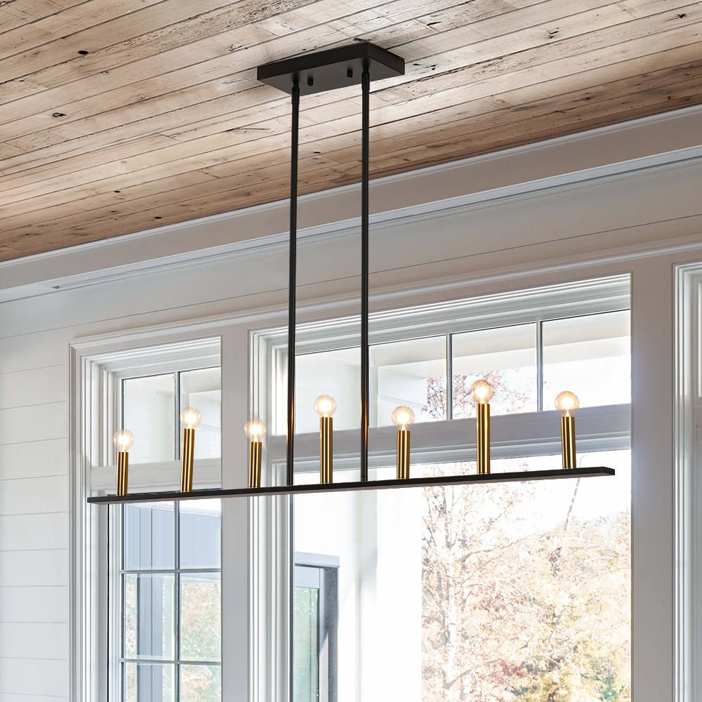 Farmhouse 7-Light Linear Candle Kitchen Island Pendant Farmhouze Light