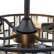 Load image into Gallery viewer, Farmhouze Light-Farmhouse Black Round Crystal Lantern Light Ceiling Fan-Ceiling Light-18 in-
