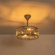 Load image into Gallery viewer, Farmhouze Light-Farmhouse Black Round Crystal Lantern Light Ceiling Fan-Ceiling Light-18 in-
