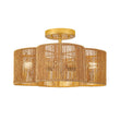 Load image into Gallery viewer, Farmhouze Light-Farmhouse Coastal Woven Rope Quatrefoil Scalloped Ceiling Light-Ceiling Light-13.8 in-
