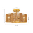 Load image into Gallery viewer, Farmhouze Light-Farmhouse Coastal Woven Rope Quatrefoil Scalloped Ceiling Light-Ceiling Light-13.8 in-
