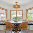 Load image into Gallery viewer, Farmhouze Light-Farmhouse Coastal Woven Rope Round Cage Semi Flush Mount-Ceiling Light-Brown Rope-
