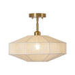 Load image into Gallery viewer, Farmhouze Light-Farmhouse Coastal Woven Rope Round Cage Semi Flush Mount-Ceiling Light-Ivory String-

