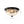 Load image into Gallery viewer, Farmhouze Light - Farmhouse Cracked Textured Glass Round Flush Mount Light - Ceiling Light - Black - 
