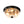 Load image into Gallery viewer, Farmhouze Light - Farmhouse Cracked Textured Glass Round Flush Mount Light - Ceiling Light - Black - 
