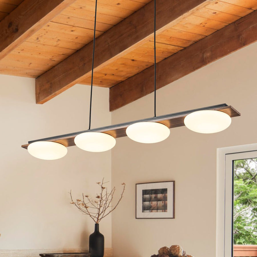 Farmhouze Light - Farmhouse Dimmable LED Wood Island Pendant Chandelier - Chandelier - 4 - Light - 