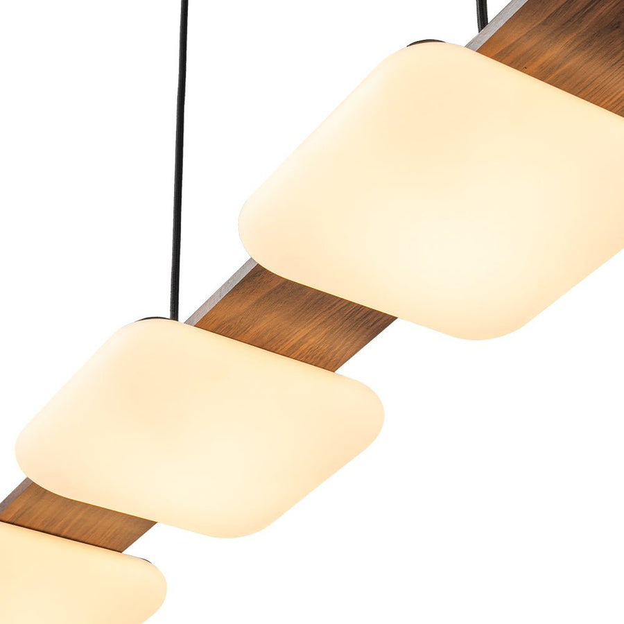 Farmhouze Light - Farmhouse Dimmable LED Wood Island Pendant Chandelier - Chandelier - Square Shade - 