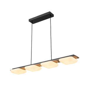 Farmhouze Light - Farmhouse Dimmable LED Wood Island Pendant Chandelier - Chandelier - Square Shade - 