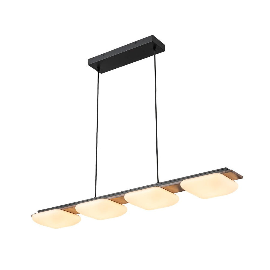 Farmhouze Light - Farmhouse Dimmable LED Wood Island Pendant Chandelier - Chandelier - Square Shade - 